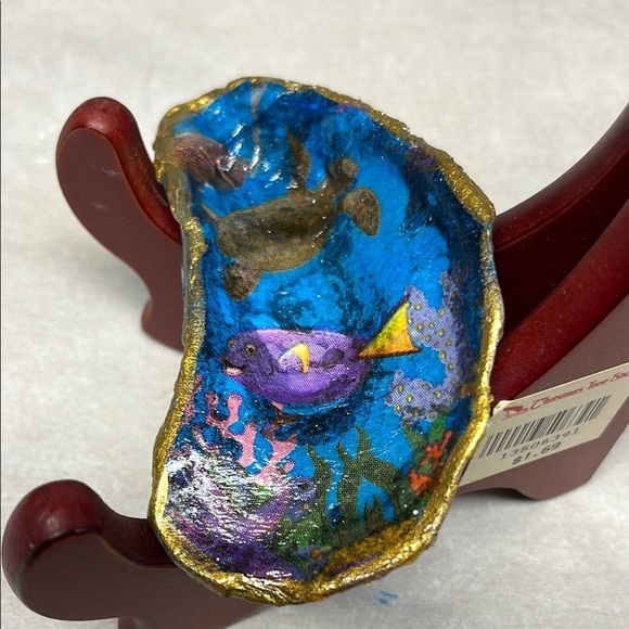 Handmade decoupage Decorative Ring Dish Shell - Picture 2 of 7